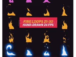 Motion Array Liquid Elements 3 Fire Loops