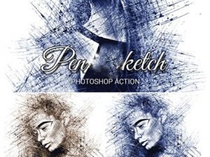 pen sketch photoshop action