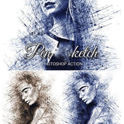 pen sketch photoshop action