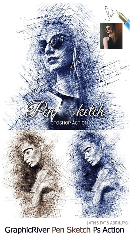 pen.sketch.photoshop.action pen sketch photoshop action