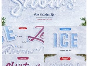 Snow Lettering Photoshop Action