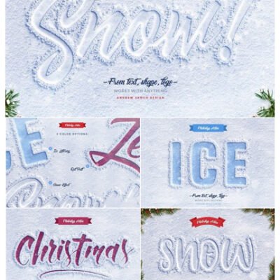 Snow Lettering Photoshop Action