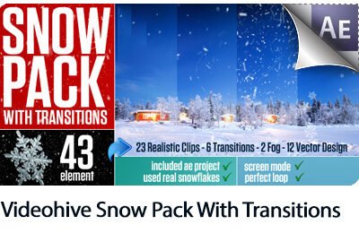 Snow Pack With Transitions Motion Graphics Template