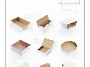 Template For Cutting Boxes Stock Images