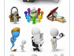 Business People Creative 3D Render Funny White Human