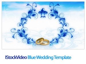 Stock Video Blue Wedding Template