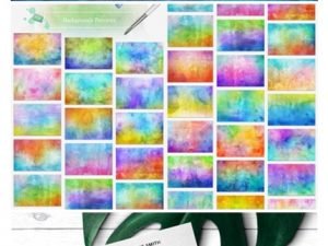 30 Spring Watercolor Backgrounds