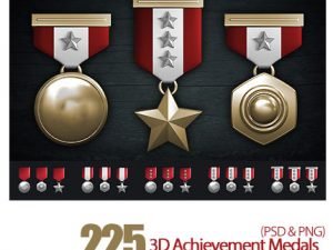 3D Achievement Medals And Icons Customizable