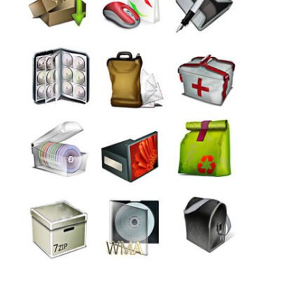 Bags And Box Icon Pack