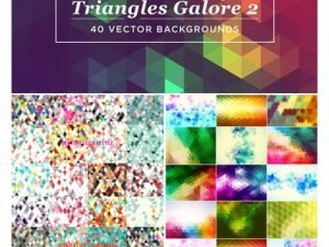 CM 100 Triangles Watercolor Backgrounds