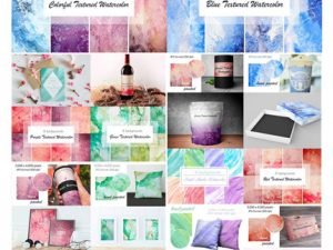 Colorful Textured Watercolor Collection