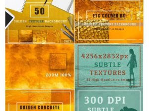 Subtle And Golden Texture Background Set Bundle