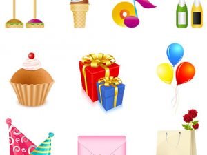 Vectors Vivid Birthday Items