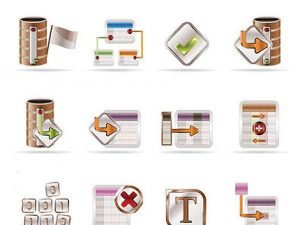 Vectors Vivid Database Icons