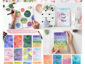 Vivid And Bright Watercolor Textures