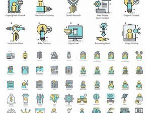 1400 Icons Aqua Vector Bundle