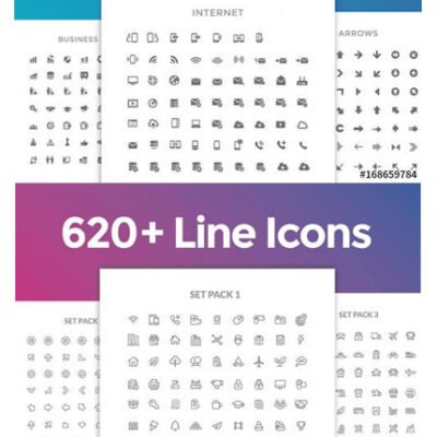 1800 Line Art Icons Set