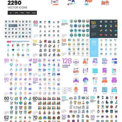 2200 Colored Icon Bundle