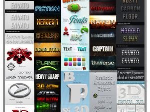 3D Action Text Styles Bundle 02