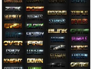 3D Photoshop Text Effects Bundle Three