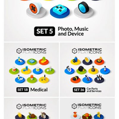 Amazing ShutterStock Isometric Flat Icons 2