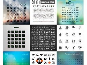 Amazing ShutterStock Set Of Black Icons 06