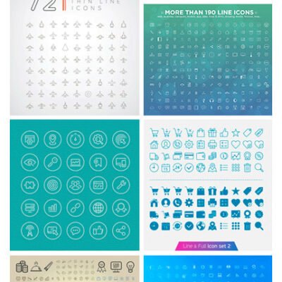 Amazing ShutterStock Thin Line Icons