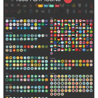 CM 1500 Flat Icons