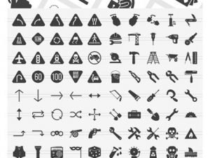 CM 166 Signs And Symbols Glyph Icons