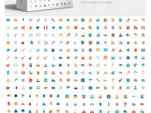 CM 2400 Colored Vector Icons Bundle