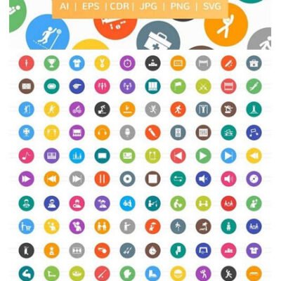 CM 490 Entertainment Filled Round Icons