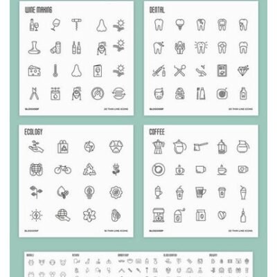 CM 500 Thin Line Icons Big Bundle