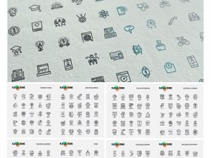 CM Big Collection Of Flat Line Icons