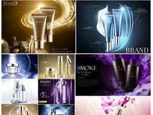 Cosmetic Package Design In 3D Vector Illustration For Advertising