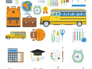 Education And Back To School Design Elements Set