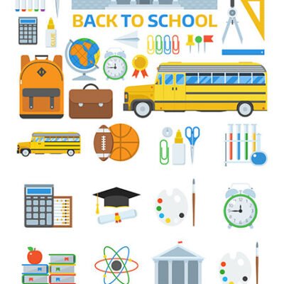 Education And Back To School Design Elements Set