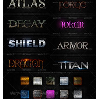 10 Premuim Metal And Grunge Text Effects