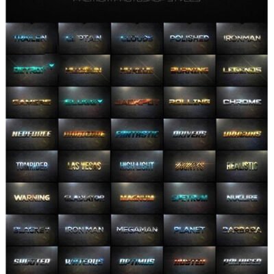 100 3D Extra Light Text Effects