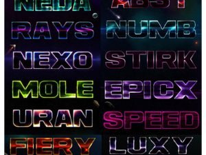 20 Lighting PSD Text Effects 2015