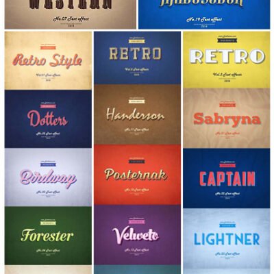 30 Retro Style Text Effects