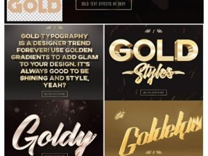 3D Gold Text Effects