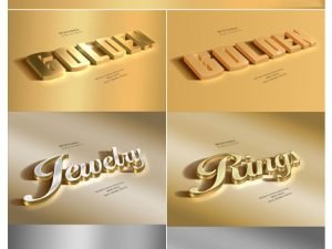 3D Golden And Silver Layer Styles