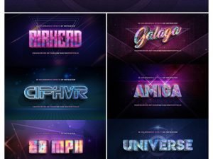 3D Holographic Text Effects