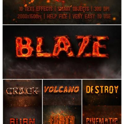 3D Burn Text Effects