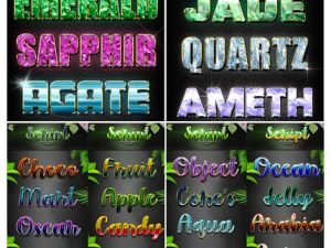 40 Text Effect Photoshop Styles Bundle