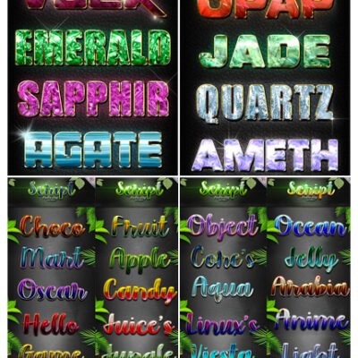 40 Text Effect Photoshop Styles Bundle
