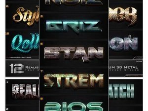 60 Premium 3D Text Effect Styles Bundle