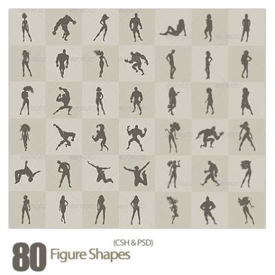 80 Figure Photoshop Shapes