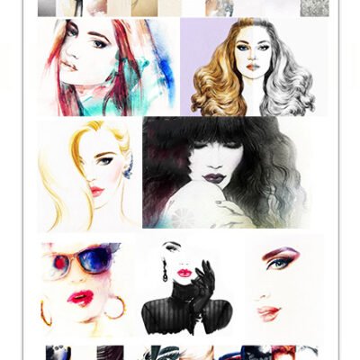 Beautiful Woman Face Watercolor