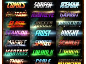 Blockbuster Heroes Style Text Effects Bundle